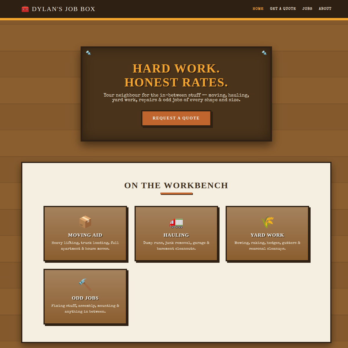 Dylan's Job Box website